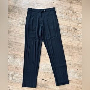 Oska Black wool/viscose blend mid-rise straight leg trouser pant size 8/10